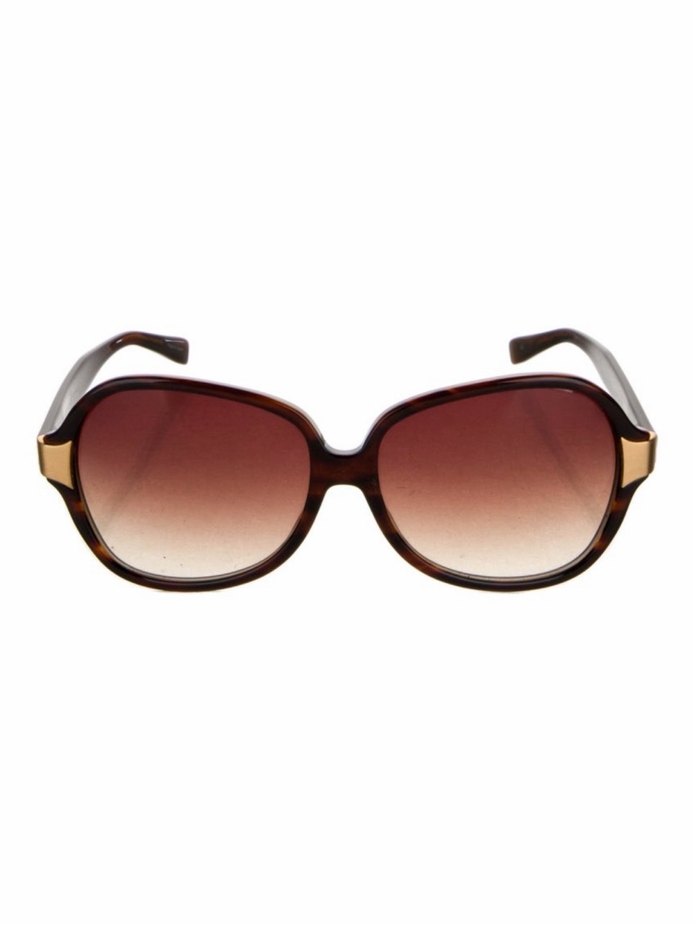 Oliver Peoples Brown Gradient Oversized Sunglasses